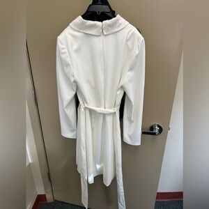 Brand new Adrianne Pappell white wrap tuxedo dress.